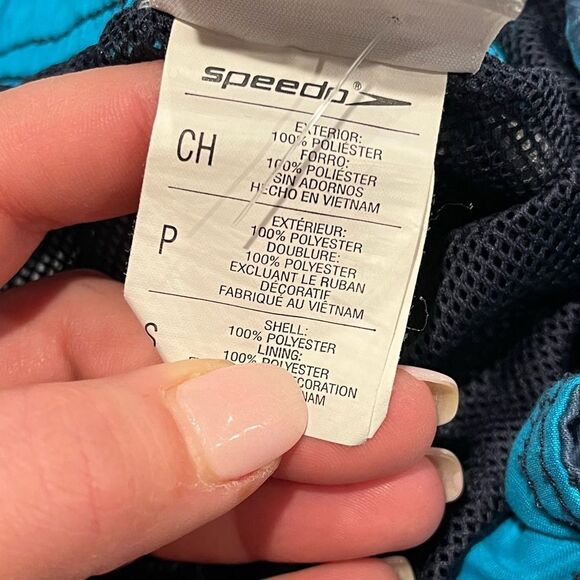 Speedo Board Shorts Plaid Hawaiian Swim Trunks Mesh Liner Multicolor Size Small - Picture 5 of 8